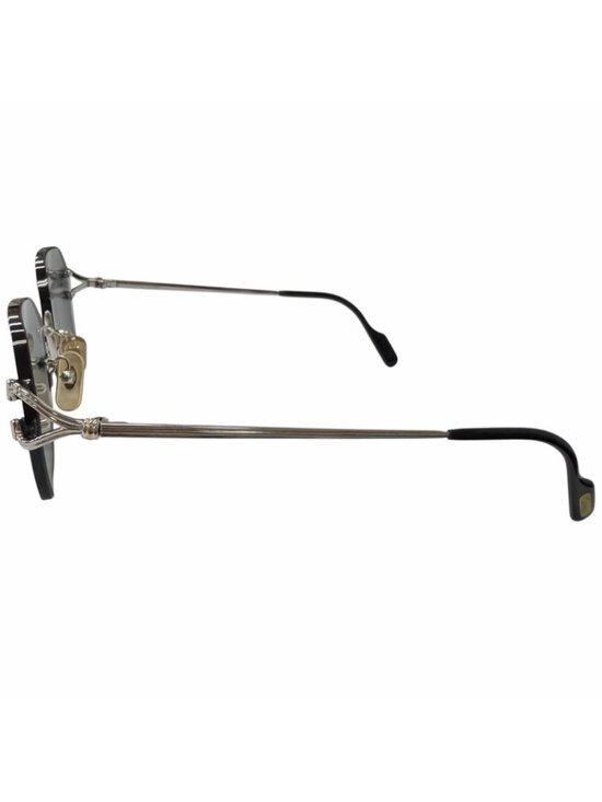 Cartier Trinity Two Point Rimless Sunglasses Eyewear Silver Black 20 main image 8